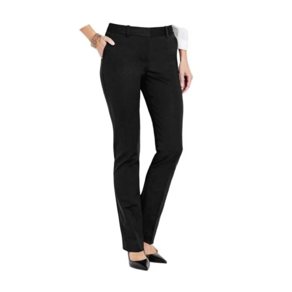 TALBOTS Freeport Straight Leg Dress Pants Black Size 12 NEW Career Minimalist - Picture 10 of 10